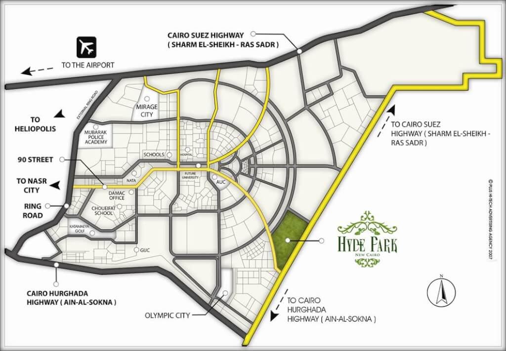 موقع Hyde Park New Cairo
